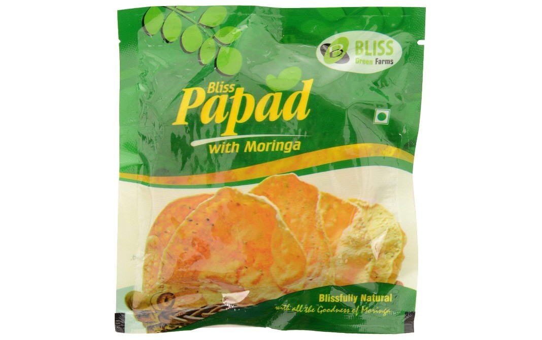 Bliss Green Farms Papad with Moringa    Pack  100 grams